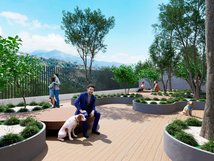 Maqueta virtual de un proyecto inmobiliario generada en un motor gráfico